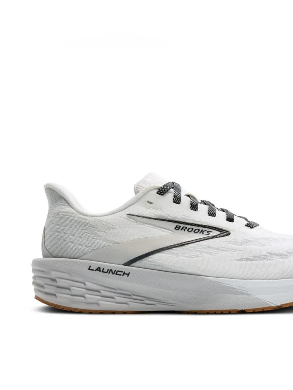 Brooks Launch Men's Running Shoe - White with Black Accents